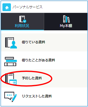 パーソナルサービス画面